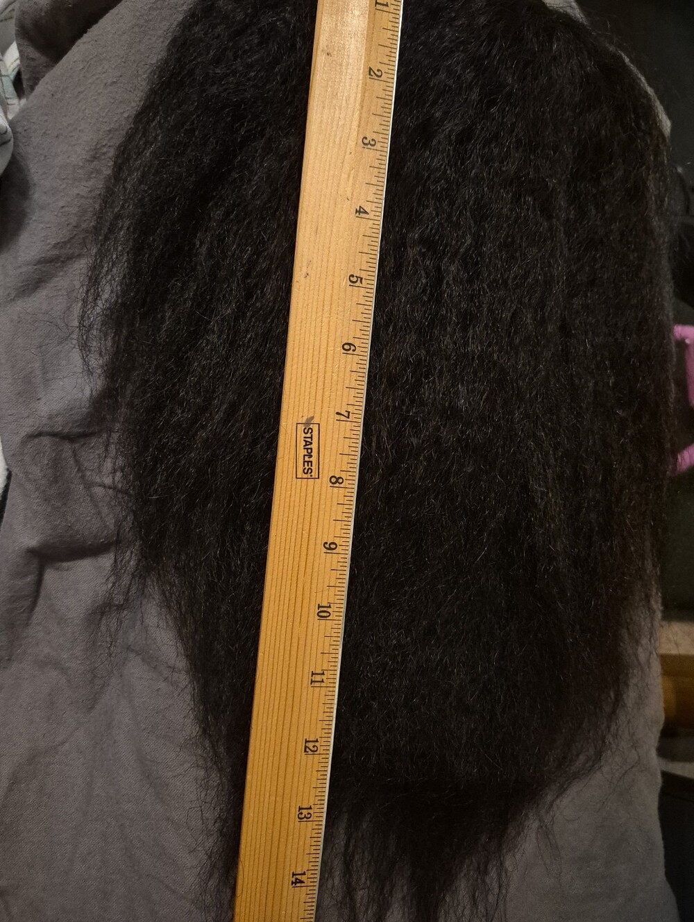 Kinky straight human hair wig - Picture 6 of 6